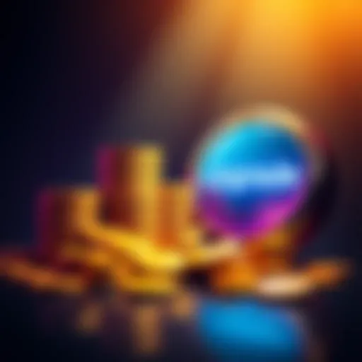 Coins and upgrade button A pile of shiny coins next to a large button labeled 'Upgrade'.