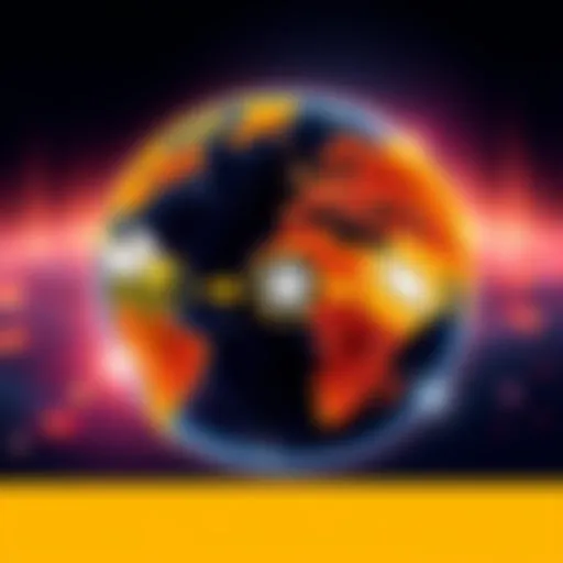 CoinsBee and Nano logos representing their partnership for cryptocurrency adoption, with a globe in the background symbolizing global outreach.