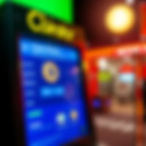 A Coinstar kiosk showing options to buy Bitcoin using cash