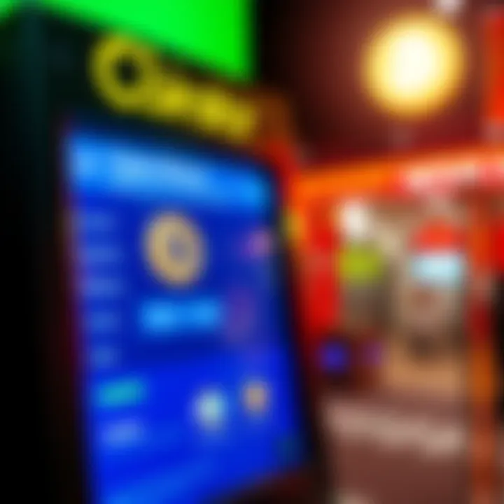 Coinstar kiosk displaying Bitcoin options A Coinstar kiosk showing options to buy Bitcoin using cash