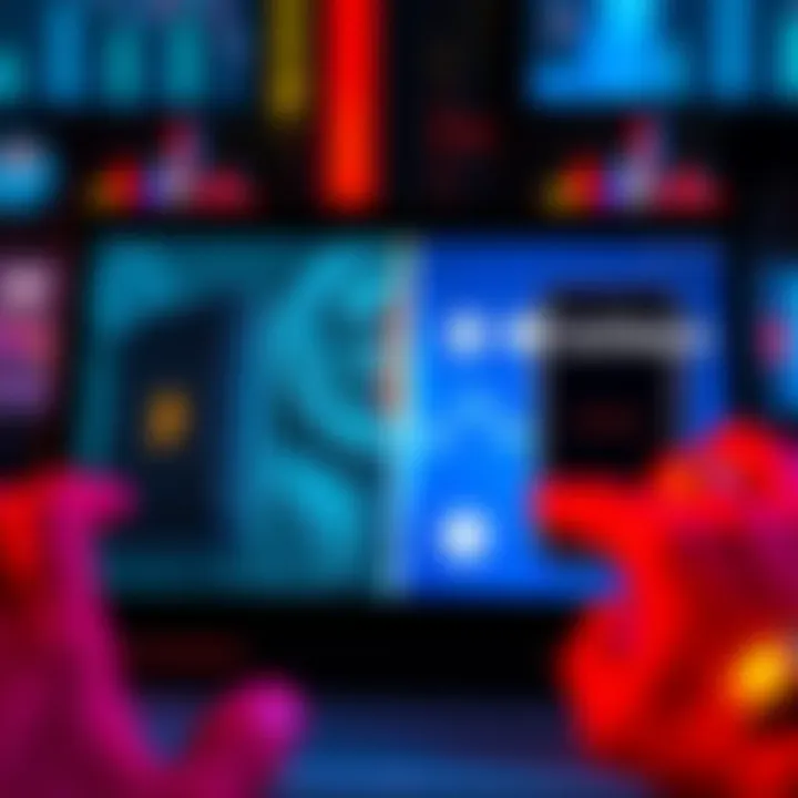 A side-by-side comparison of a BitBox2 hardware wallet and a Coinbase hot wallet on a digital screen, showing their features and functionalities for mining to a full node.