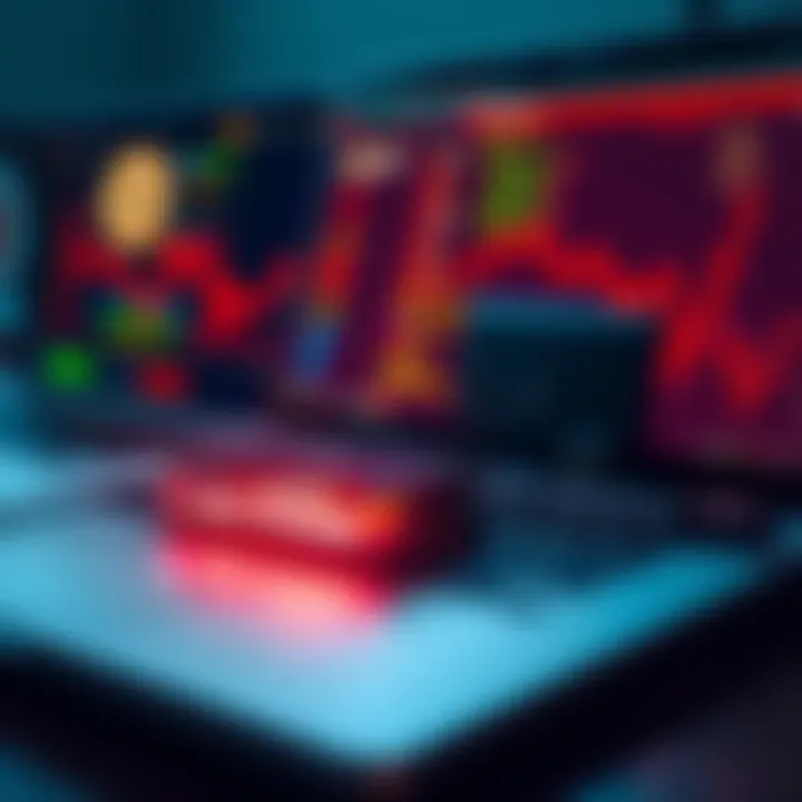 A cold wallet connected to a laptop, highlighting security risks with visible digital assets on screen