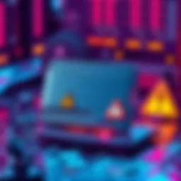 A visual representation of security concerns regarding ColdCard's true random number generator claims, showing a hardware wallet and warning symbols.