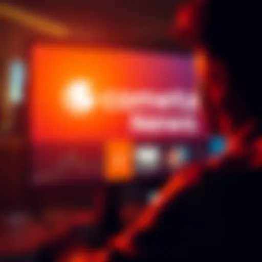 A person looking at a computer screen showing the Cometa News logo and important updates