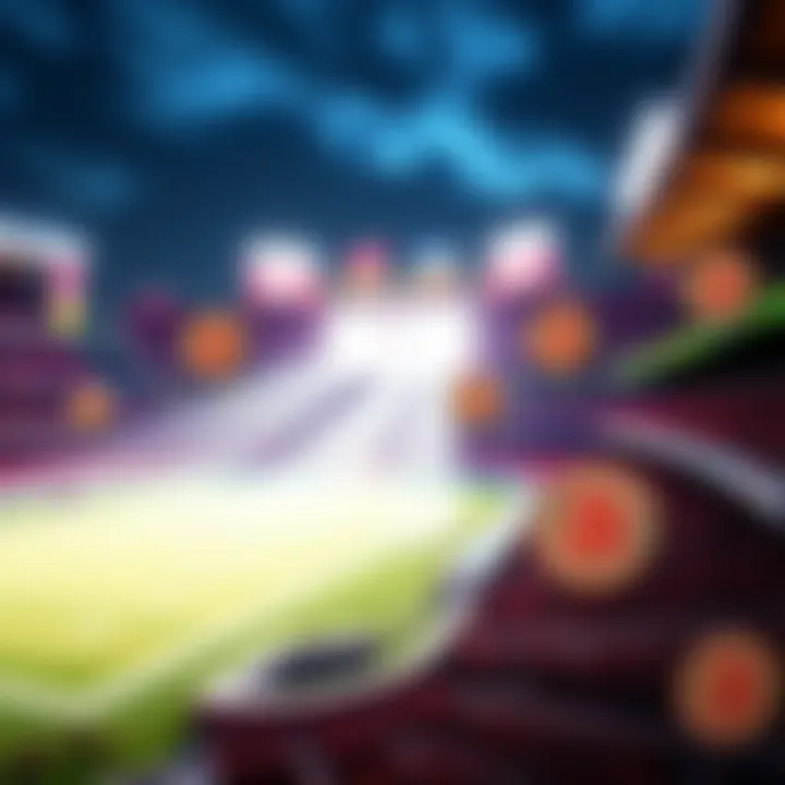 A digital representation of the Commanders' new stadium with Bitcoin logos, symbolizing the transition from fiat currency to cryptocurrency.