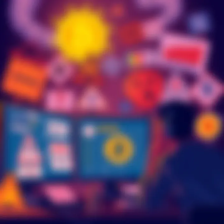 Common Bitcoin Scams Illustration of various scams targeting new Bitcoin investors, showing warning signs and a confused person looking at a computer screen.