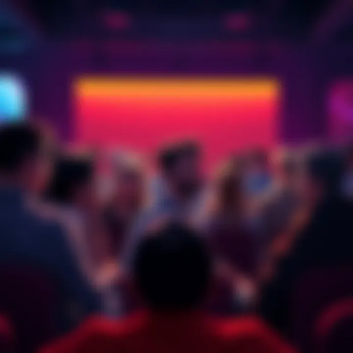A group of people discussing the future of a chain in a forum setting, showcasing various emotions like hope and concern.