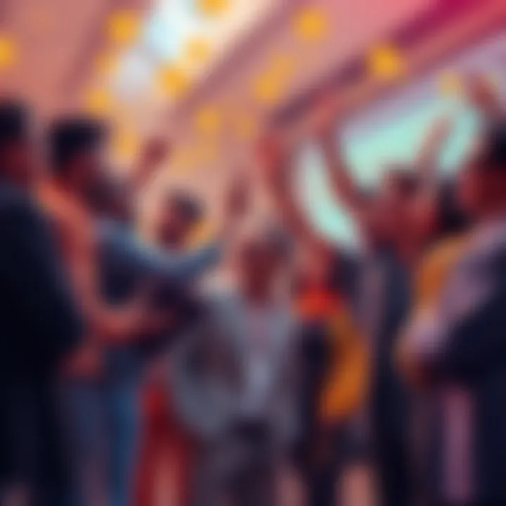 Community Driven Memecoin A group of diverse people celebrating and discussing a new memecoin with charts and tokens visible, emphasizing community engagement and transparency.