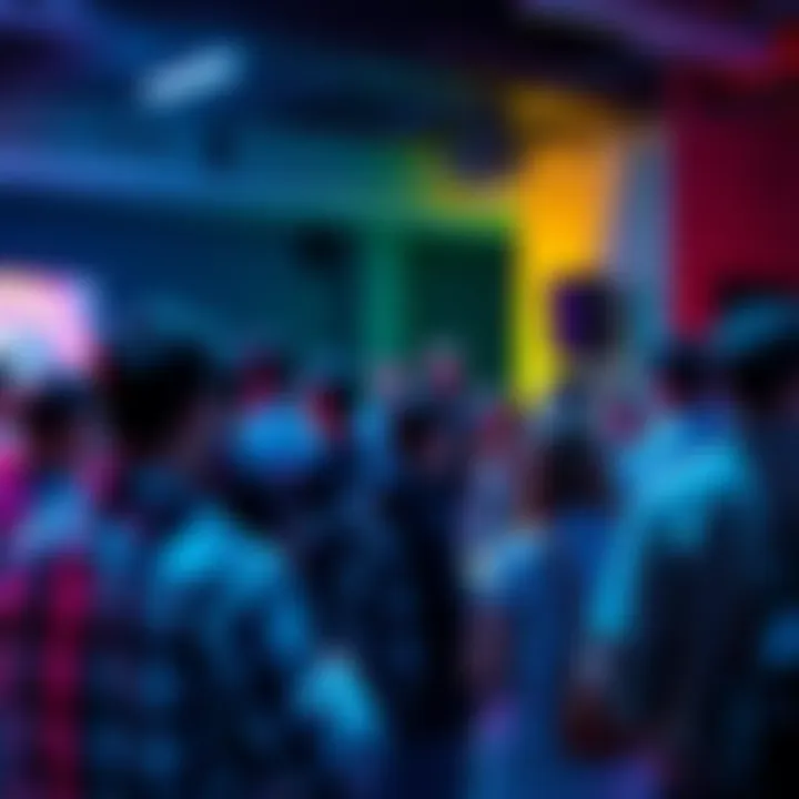 A group of people engaging in discussions at a community event focused on crypto initiatives, highlighting the connection between digital currency and real-life interactions.