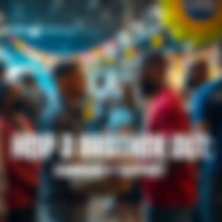 A group of people from the community working together to support those in need at a local event.