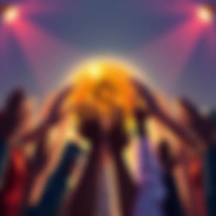 Community Support for $AINI A diverse group of people holding hands around a glowing $AINI token symbol, representing loyalty and unity in the crypto community.