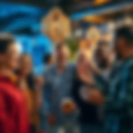 Community Members Celebrating Upgrades A group of community members smiling and discussing recent upgrades at a local gathering