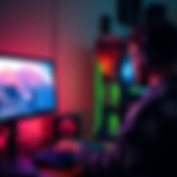 A powerful computer running mining software while a person browses the internet and watches a video.