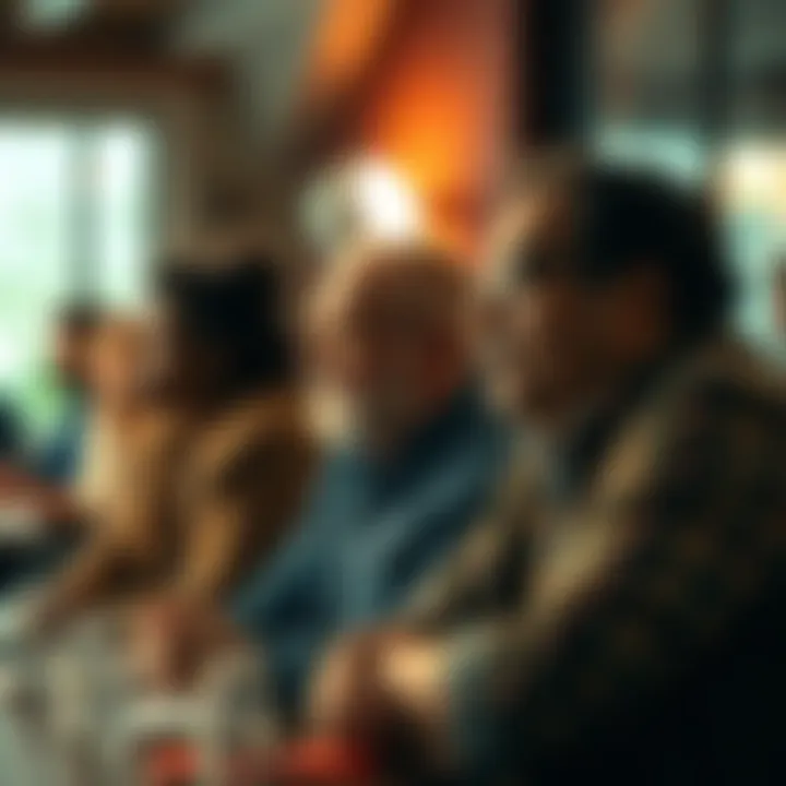 Group of people expressing worries and discussing next steps in a community meeting