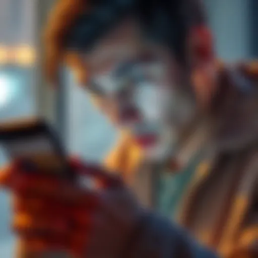 A person looking worried while checking their banking app on a phone, with a visual of a frozen account message on the screen.