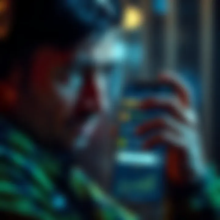 A person looking at a smartphone displaying a cryptocurrency app, showing multiple token entries, with a puzzled expression.