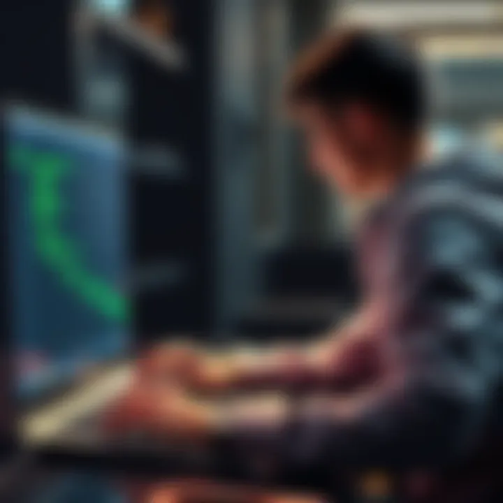 A person connects a friend's crypto ledger wallet to a laptop, looking at the screen with concern for security.