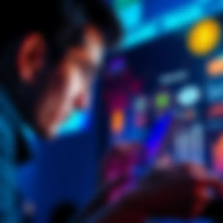 A person looking at their screen, confused about connecting their Loopring wallet to Metamask, with digital wallet icons visible on the display.