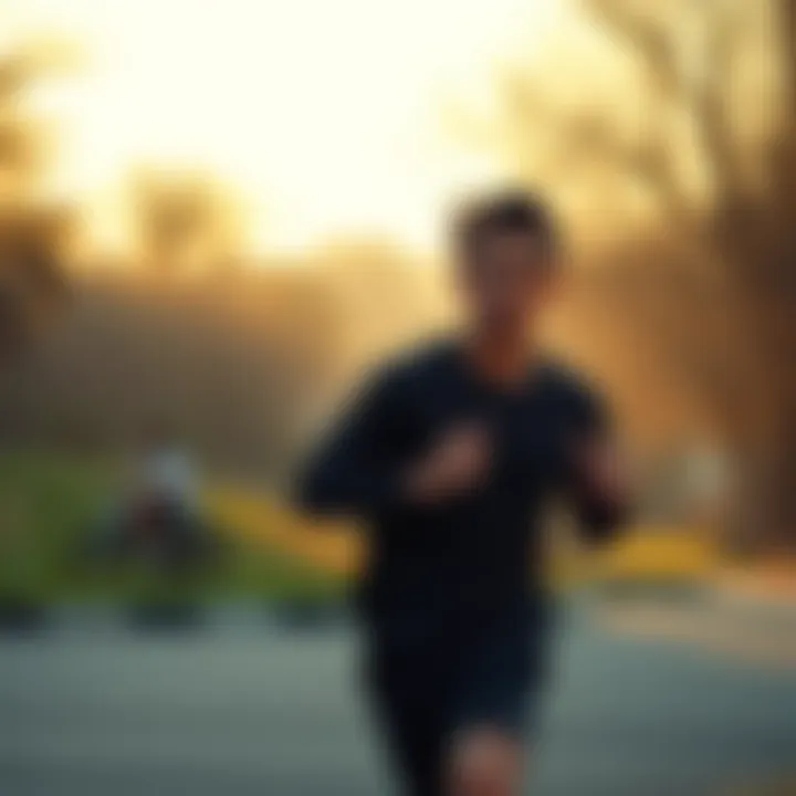 A person jogging in the morning light, demonstrating the importance of a consistent routine for personal growth.