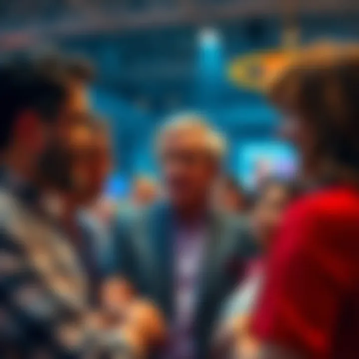 A group of people in conversation, expressing various emotions about a controversial figure who remains in the spotlight.