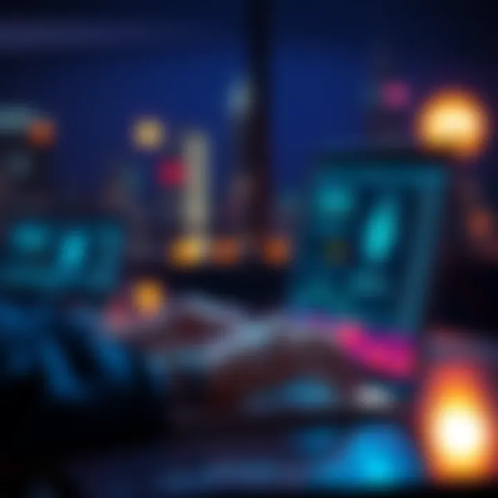 A person using a laptop to convert cryptocurrency to Monero (XMR) with a focus on privacy.