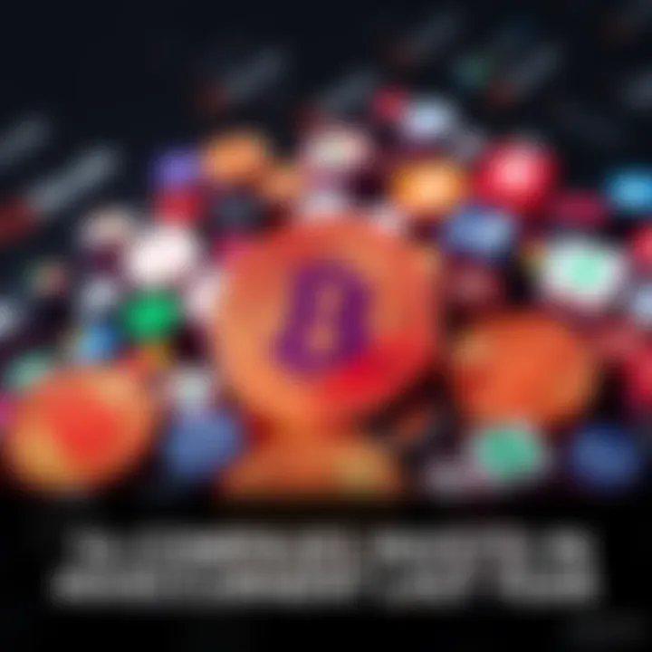 A graphical representation of Bitcoin symbols surrounded by logos of various companies indicating corporate investment in cryptocurrency.