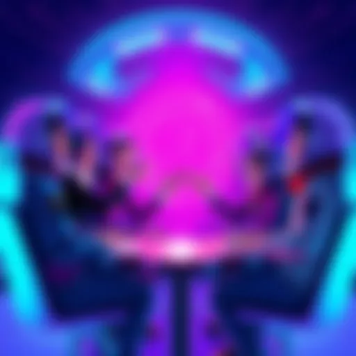 A group of people animatedly discussing interchain projects and the Cosmos SDK in a virtual setting.
