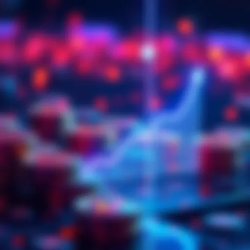 A digital representation of Cosmos tokens with a rising graph line showing growth, symbolizing increased user confidence in staking services.