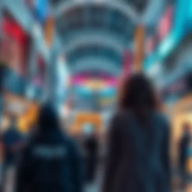 Scene at a Dubai mall where a crypto scammer and his wife were discovered dead, surrounded by police and onlookers.