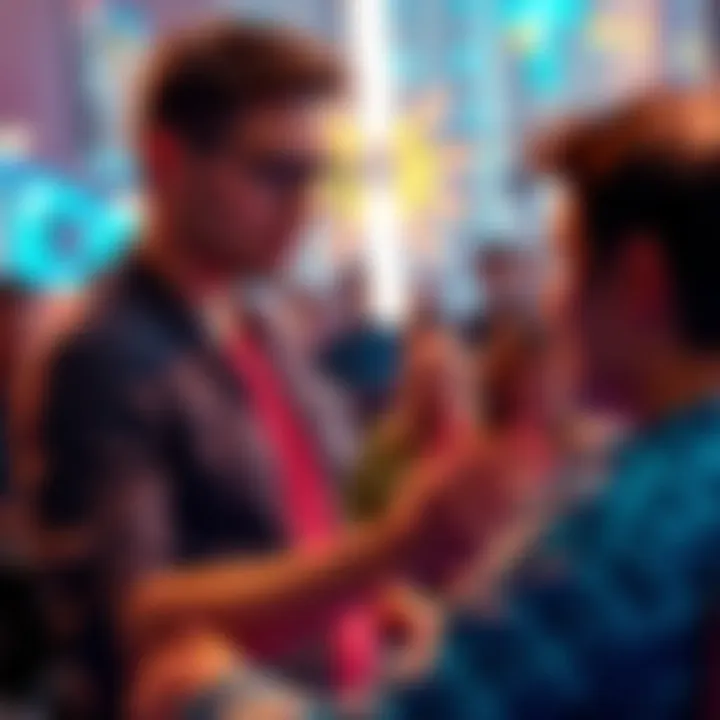 Craig explaining his new vibe coding concept to an audience, showcasing a futuristic vision of technology and creativity.