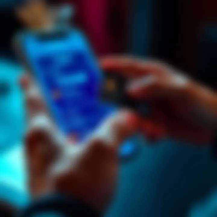A close-up of a hand holding a credit card next to a smartphone displaying payment options, symbolizing credit card management problems.