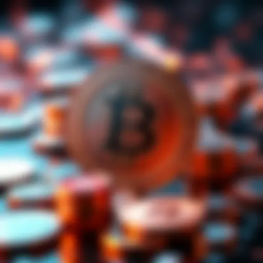 Visual representation of credit scores being integrated into blockchain technology with digital currencies in the background.