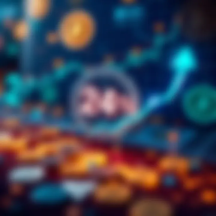 Graph showing a 24% increase in CRO's value with a background of digital currency symbols