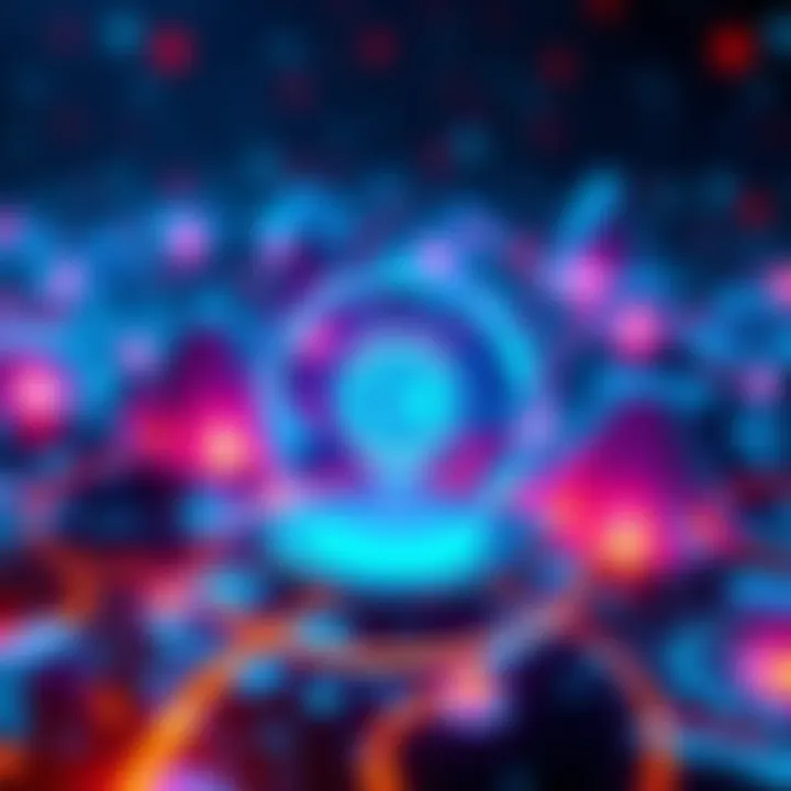 A visual representation of the Crust Network's features with blockchain elements and community engagement icons