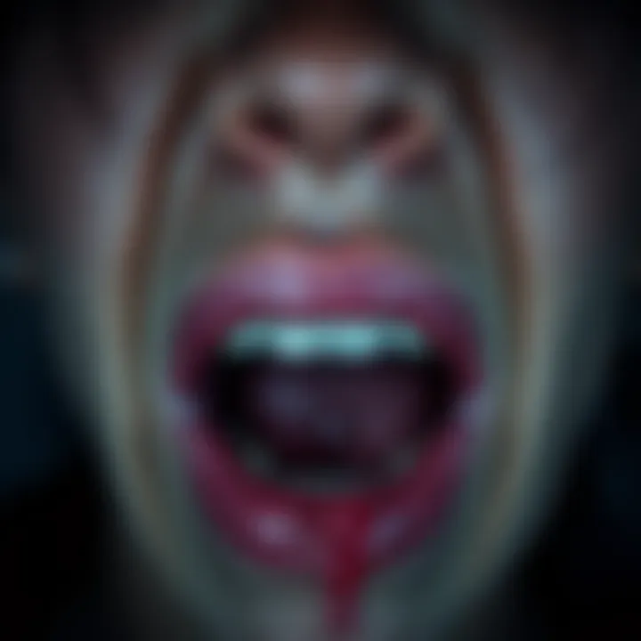 A close-up of a crying mouth, showcasing tears and a pained expression, symbolizing deep emotions and hidden struggles.