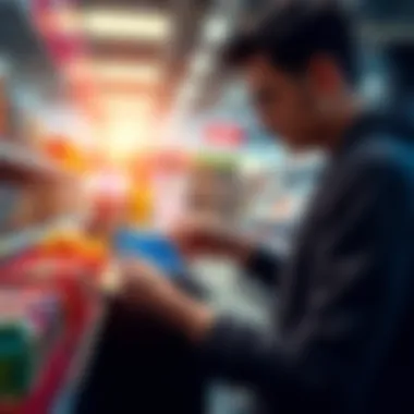 A person making a purchase with a crypto debit card at a store checkout