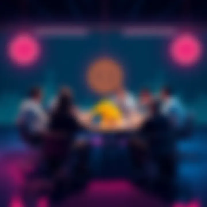 Group of people discussing cryptocurrency updates and safety tips at a round table