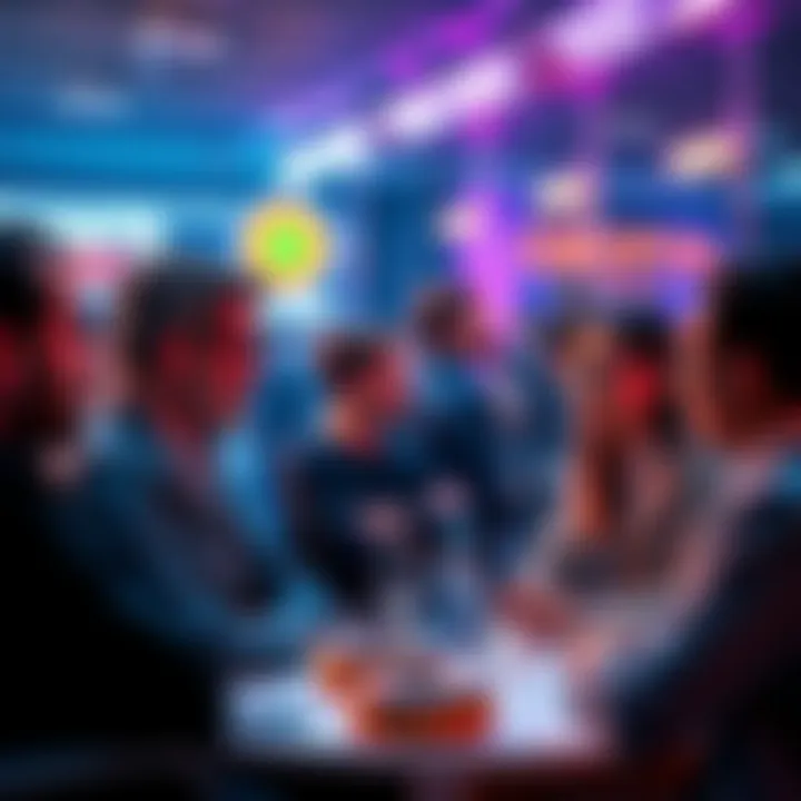 People chatting about donuts and Ethereum updates in a lively discussion