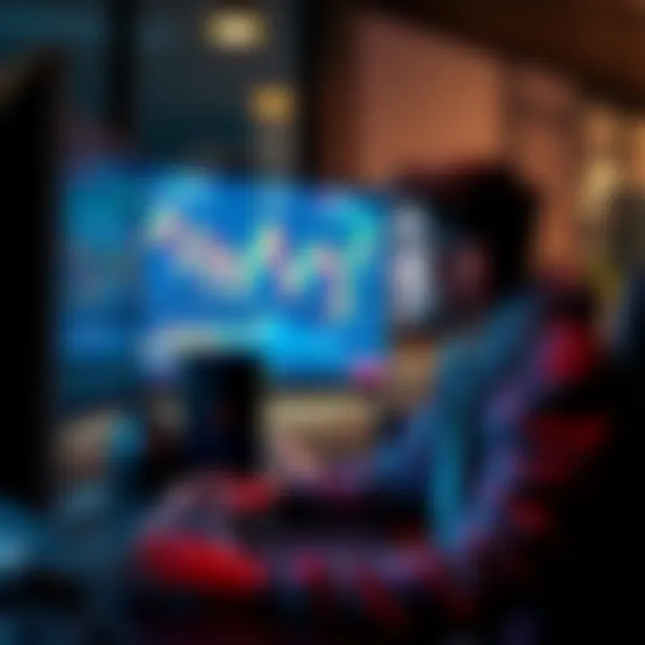 Person looking worried about cryptocurrency loss A worried person sitting in front of a computer, looking at cryptocurrency charts, symbolizing lost digital investments.