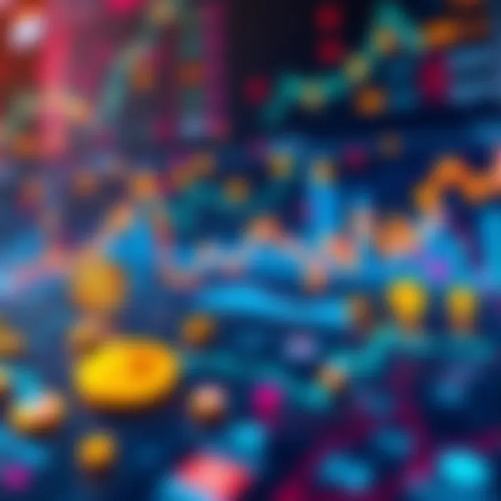 A visual representation of cryptocurrency trends and changes since January 2021, featuring charts and symbols of major cryptocurrencies.