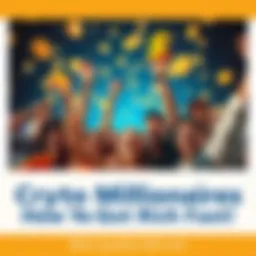Crypto Millionaires Celebrating Success A group of happy people celebrating their wealth with digital currency icons around them