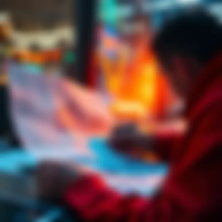 A person reviewing financial documents related to cryptocurrency income in Canada, focusing on tax reporting guidelines.