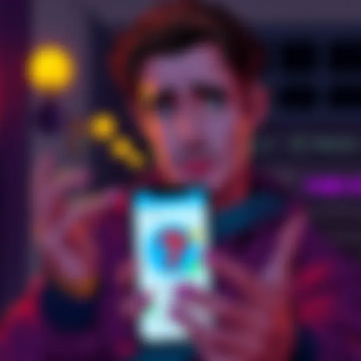 A person looking confused while holding a smartphone showing a crypto wallet app and a question mark, symbolizing issues with sending the wrong crypto token to Nexo.
