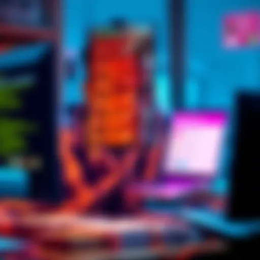 A worried business owner looking at a computer screen showing flagged bank account notifications related to crypto payments.