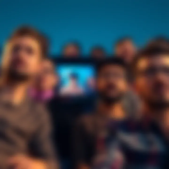 A group of people watching a Pro Crypto YouTube video, showing mixed expressions of amusement and confusion.