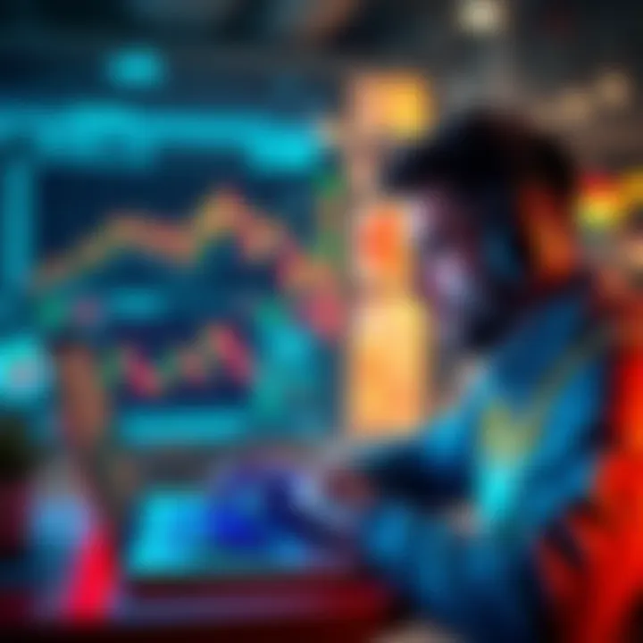 A person looking at financial charts on a laptop, searching for free crypto APIs to get historical price data for investments.