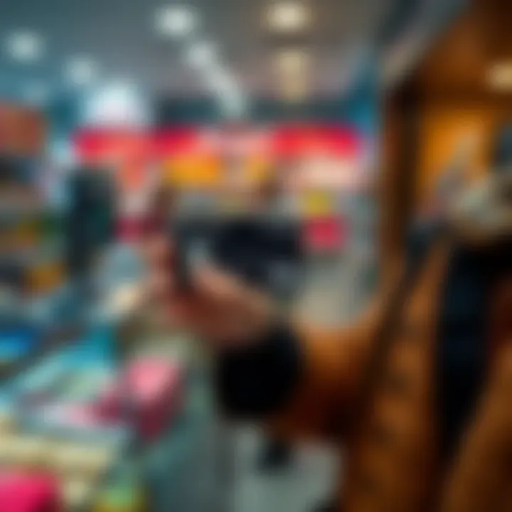 A person using a crypto card to make a purchase at a store