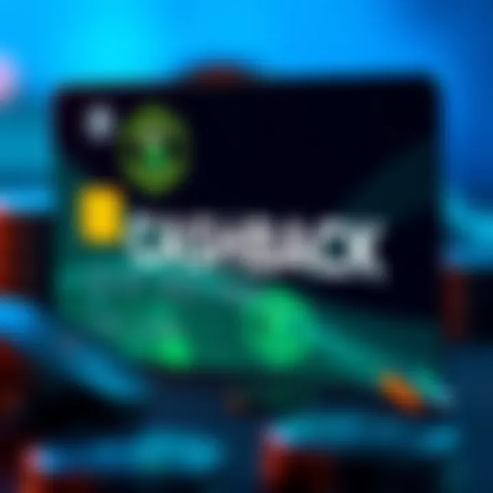 Crypto cashback card with rewards A sleek cryptocurrency card with cashback logos prominently displayed, symbolizing rewards without hidden fees