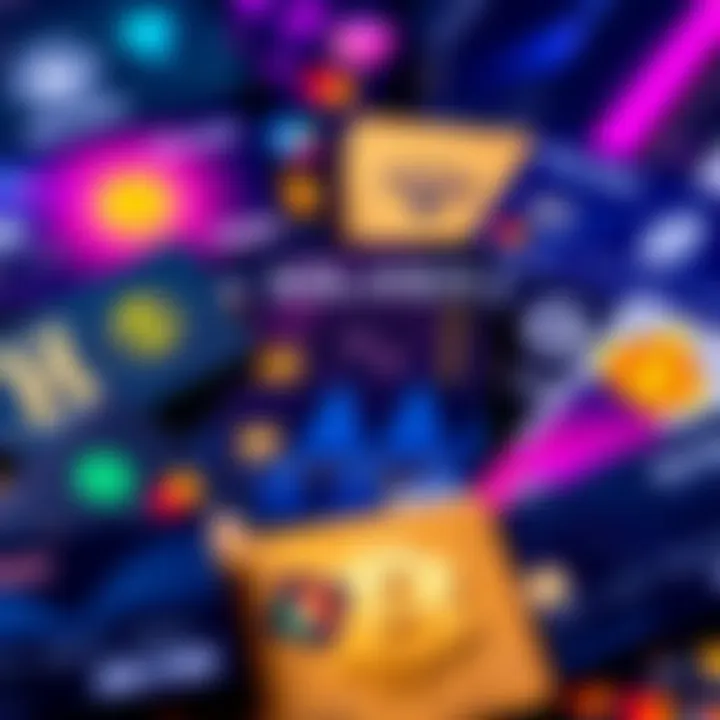 A collection of various crypto credit cards showcasing logos and designs, highlighting Solana association