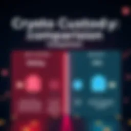 A visual showing the differences between self-custody and custodial exchanges for crypto holders, with icons representing security risks and digital assets.